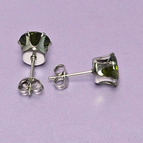 2/$15‎ August Simulated Peridot Earrings (NWOT) - Picture 2 of 3